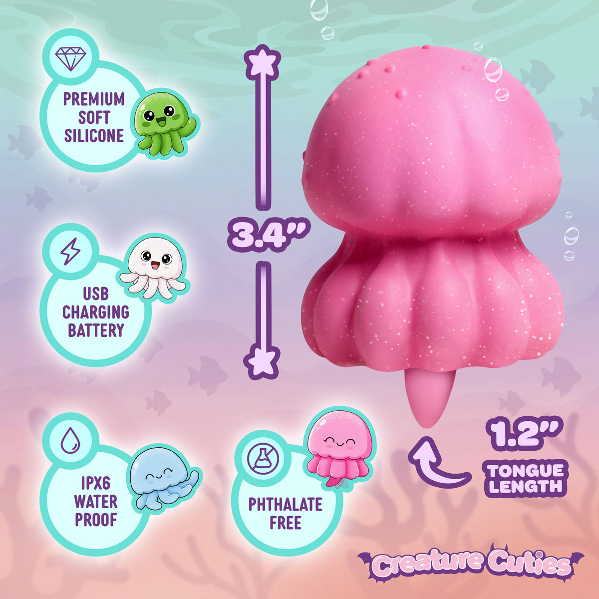 Glow Jelly Licking and Vibrating Stimulator