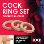 Discreet Silicone Cock Ring Set - Medium