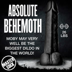 Moby Huge 2 Foot Tall Super Dildo - Black