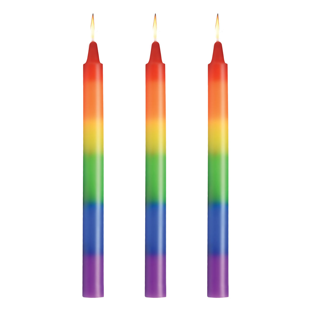 Pride Candles Rainbow Drip Candle Set of 3