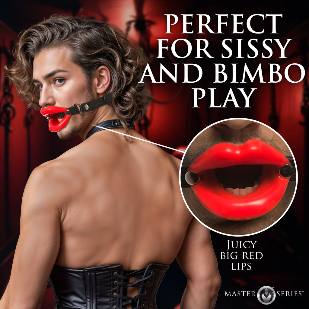 Juicy Lips Silicone Open Mouth Gag