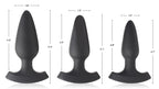 28X Laser Heart Silicone Anal Plug with Remote – Large