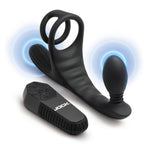 Triple Rush Vibrating C-Ring and Anal Plug w/ Remote