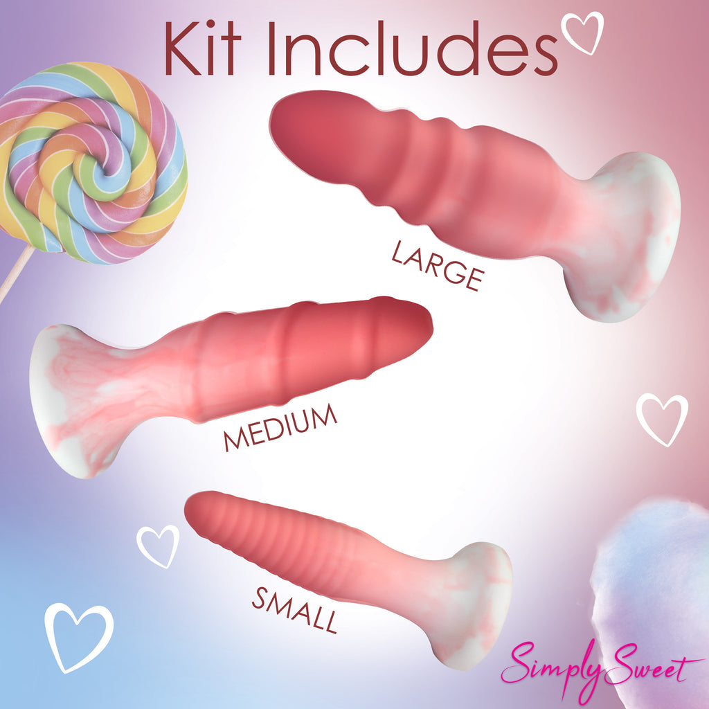 3 Piece Silicone Butt Plug Set