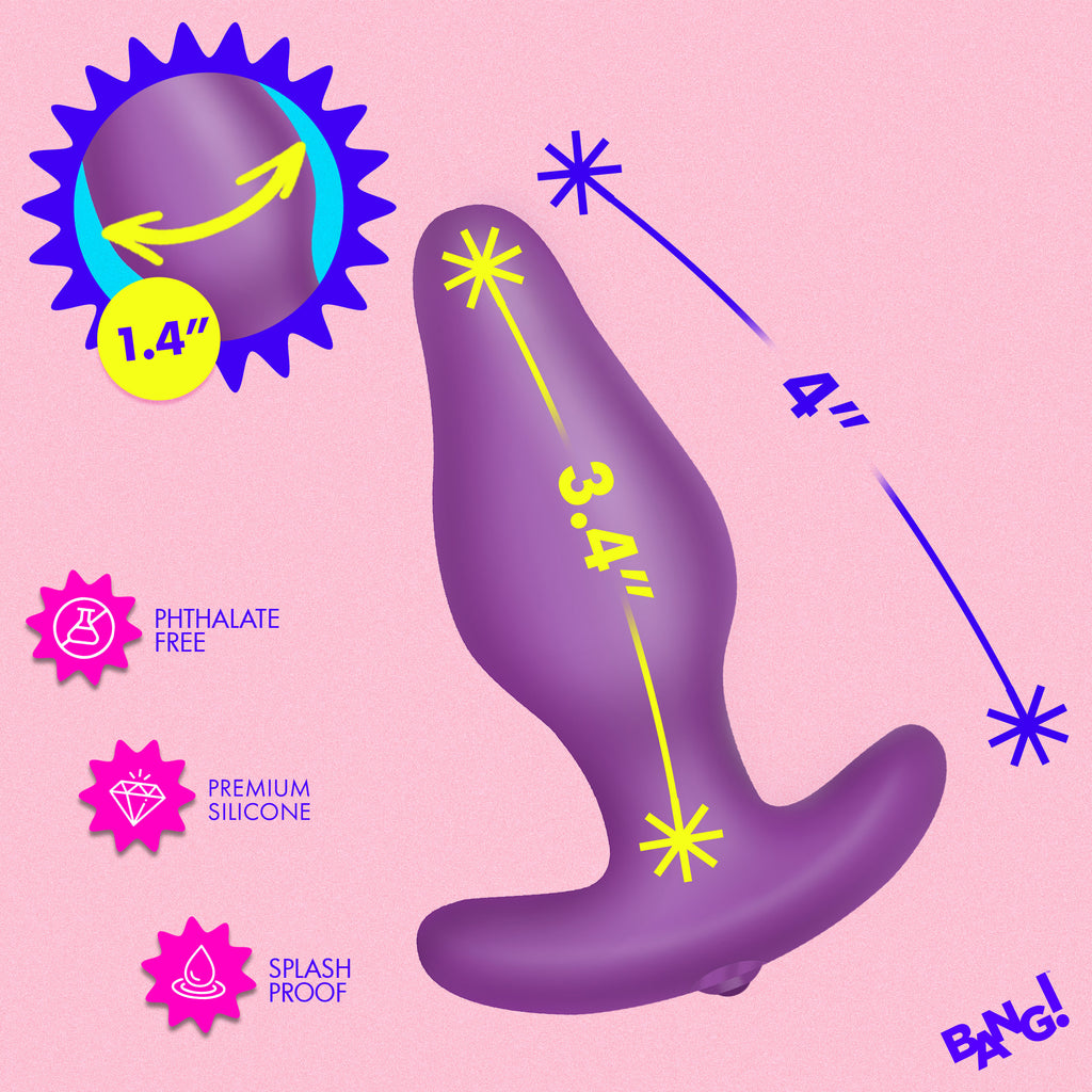 Vibrating Silicone Butt Plug with Digital Remote