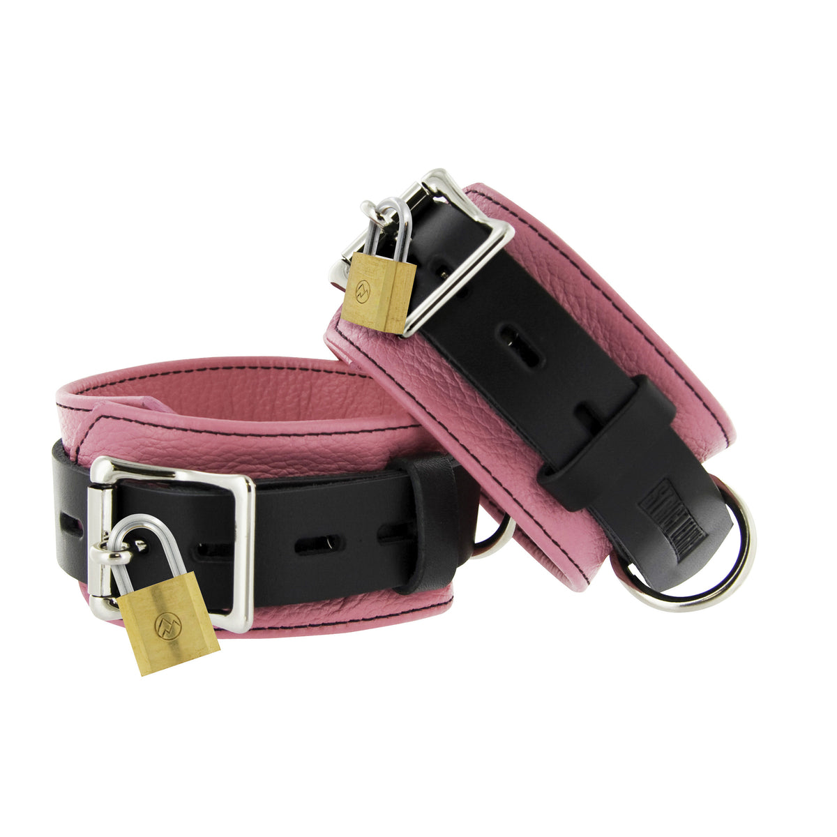 Strict Leather and Black Deluxe Locking Cuffs