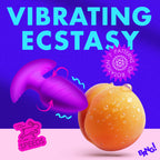 Rotating and Vibrating Silicone Butt Plug - Purple
