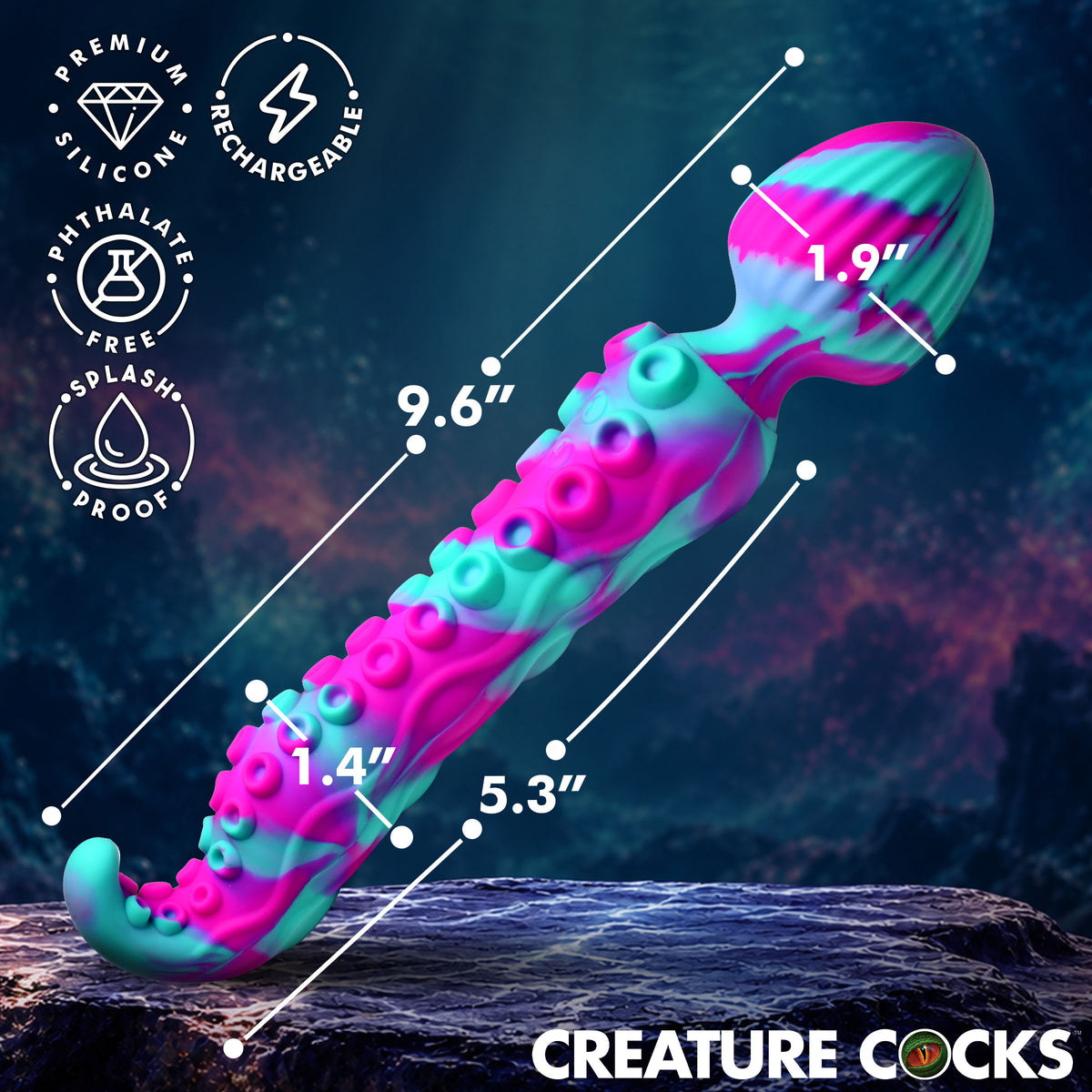 Kraken Wand Dual-Ended Silicone Wand Massager