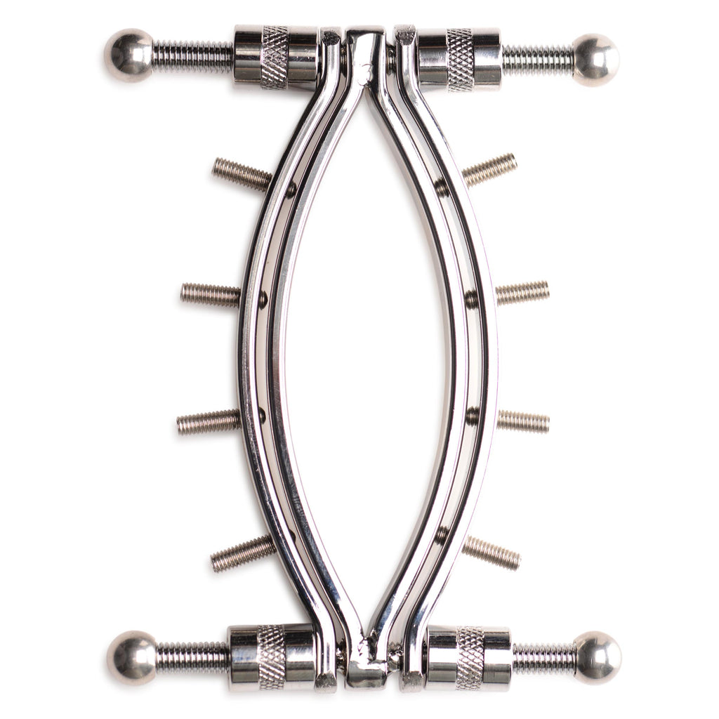 Spread Em Stainless Steel Poker Labia Clamp with Adjustable Pressure Screws