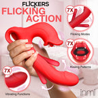 Kissing and Flicking Silicone Vibrator
