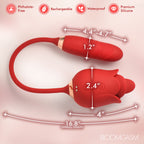 Blossom Kiss Kissing & Licking Clit Stimulator w/ Thrusting Vibrator