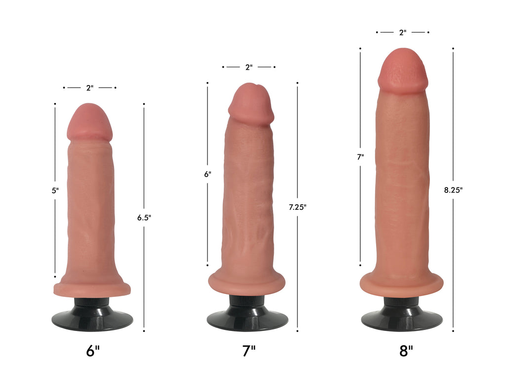 Jock Light Bareskin Vibrating Dildo - 6 Inch