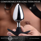 Dark Invader Metal and Silicone Anal Plug - Large