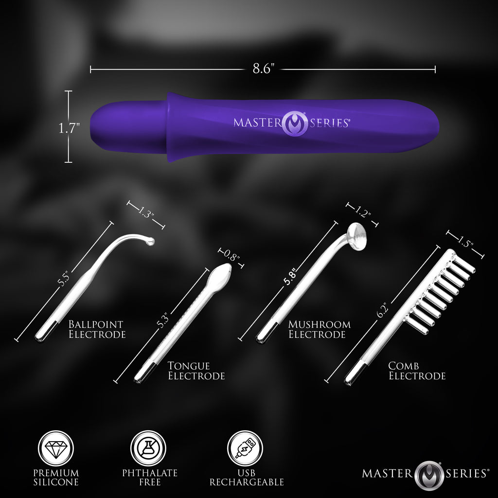 Elektrawand Rechargeable Violet Wand with Attachments