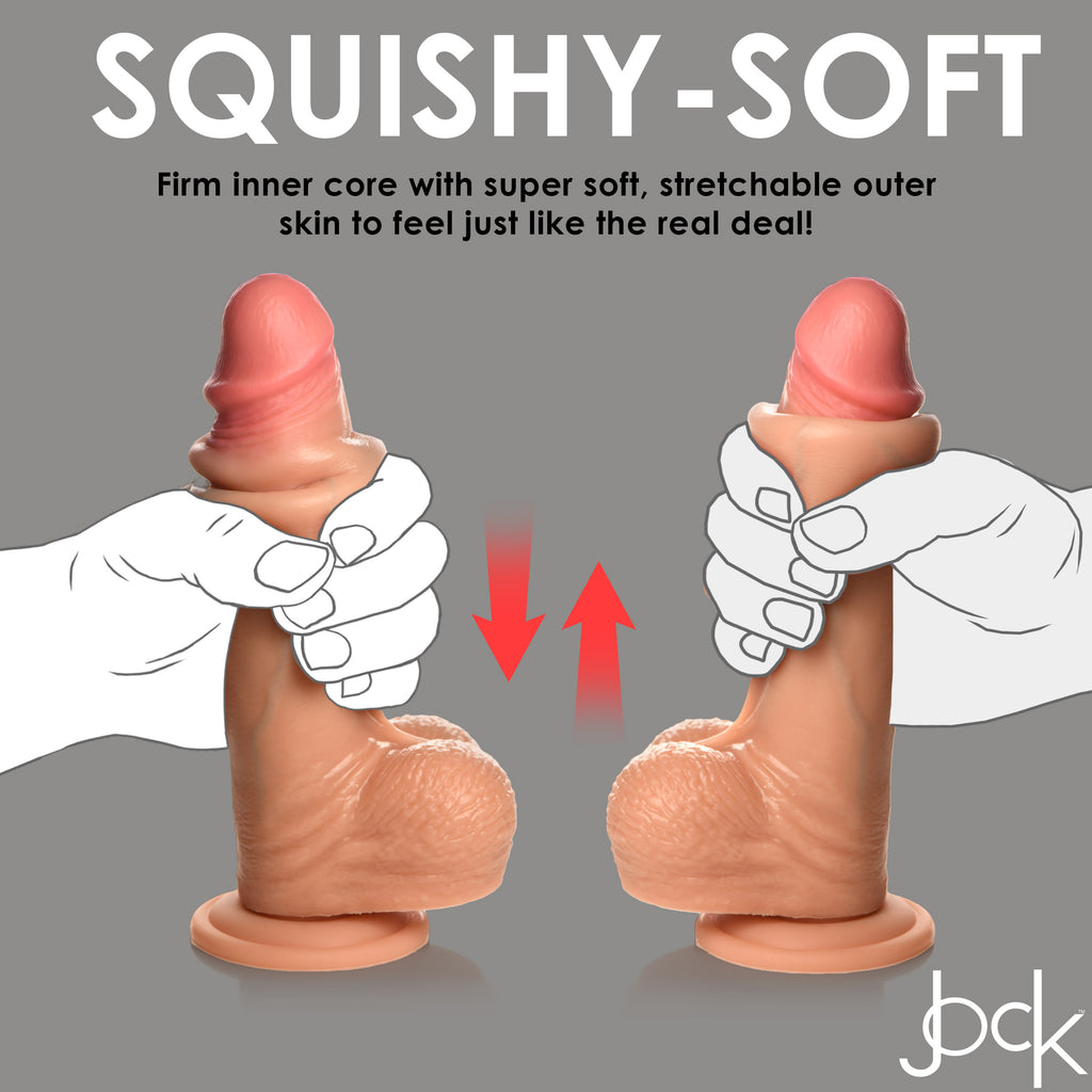 Real Skin Silicone Dildo with Balls - 8 Inch
