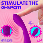 Flexible Silicone G-Spot Vibrator - Purple