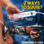 Night Prowler Squirting Silicone Penis Enhancer - Silver
