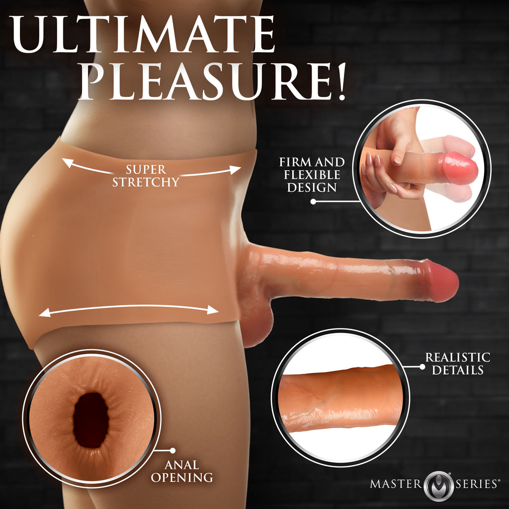 Ramming Briefs Thrusting & Vibrating Silicone Penis Panties - Small