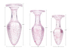 Glitter Gem Anal Plug Set - Pink