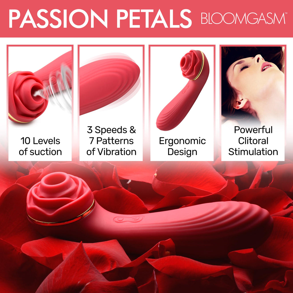 Passion Petals 10X Silicone Suction Rose Vibrator