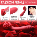 Passion Petals 10X Silicone Suction Rose Vibrator