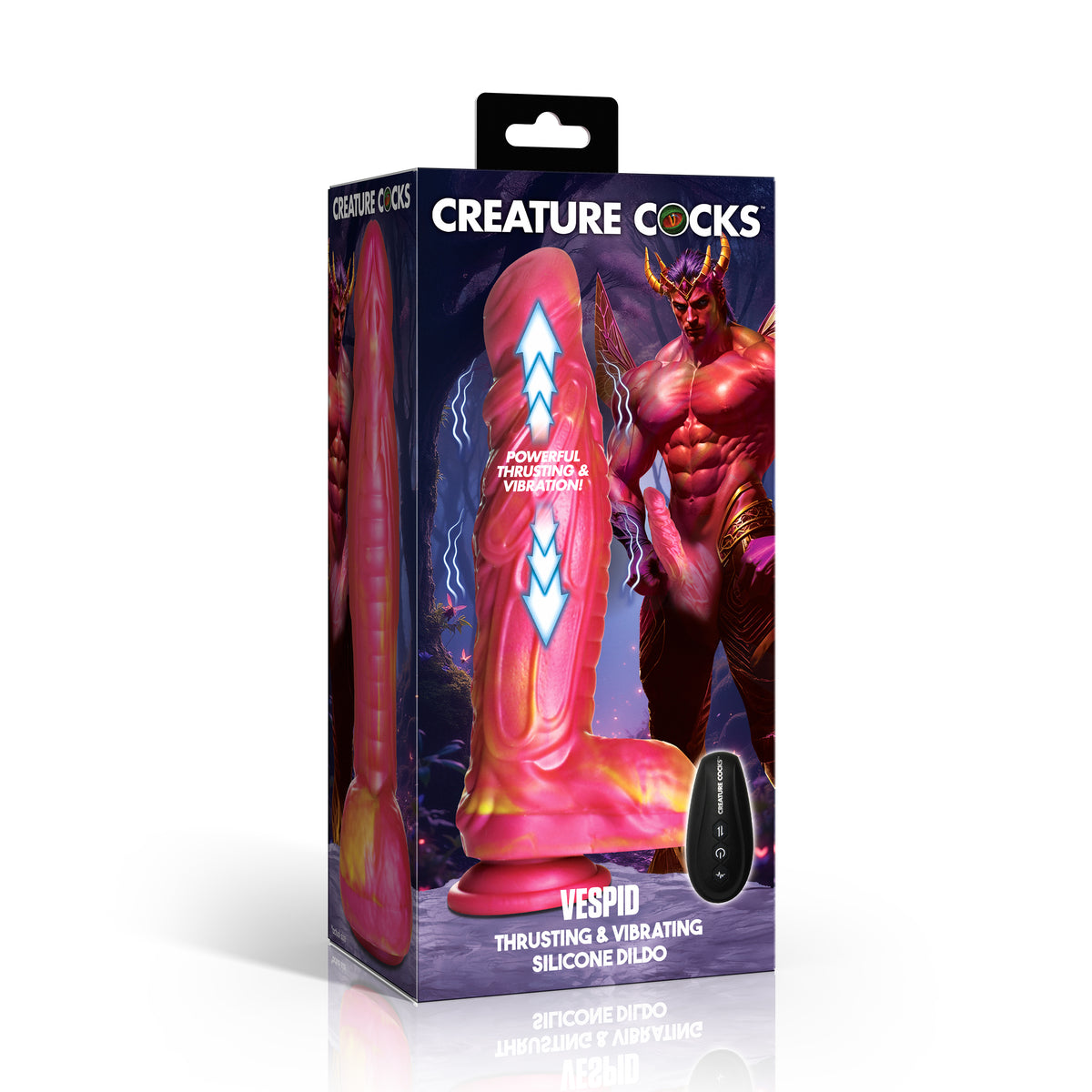 Vespid Thrusting and Vibrating Silicone Dildo