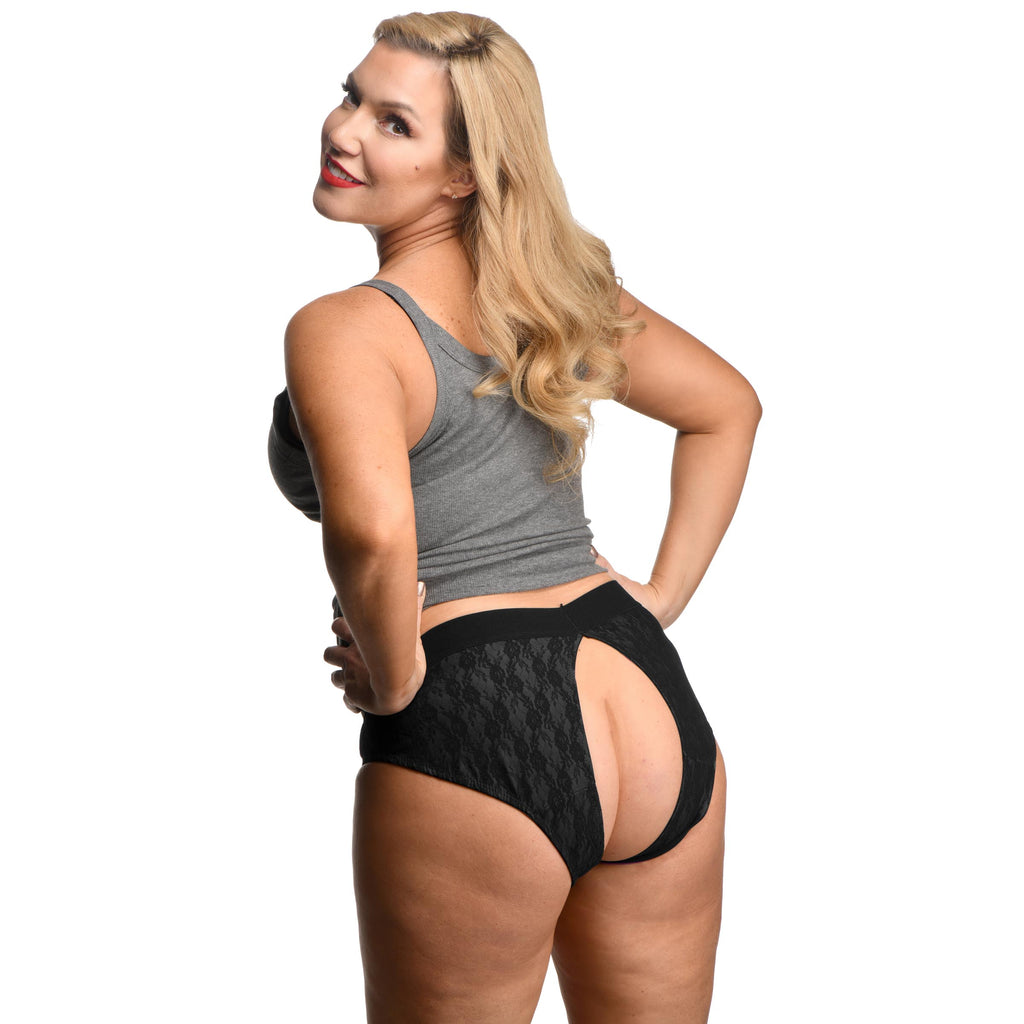 Lace Envy Crotchless Panty Harness - 3XL
