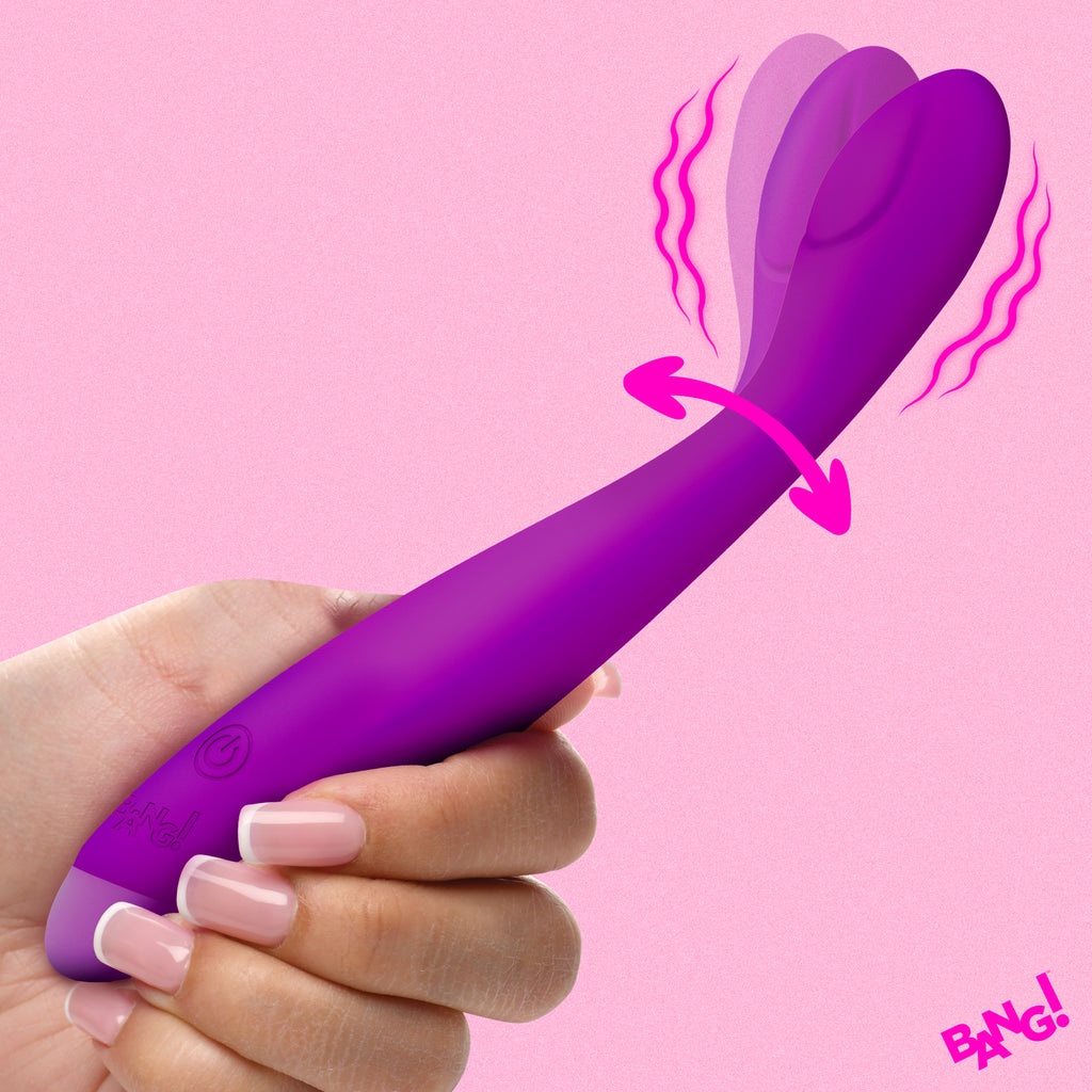 Flexible Silicone G-Spot Vibrator - Purple