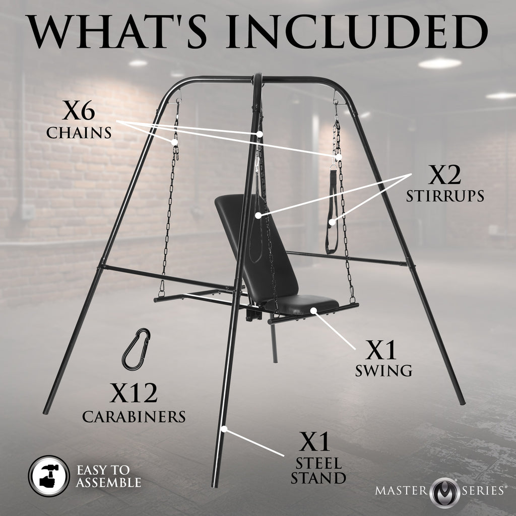 Throne Adjustable Sex Swing with Stand