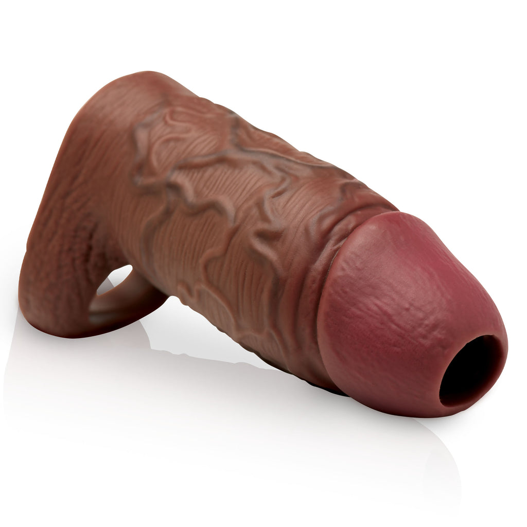 Enhancers Silicone Penis Extension Sleeve - Dark