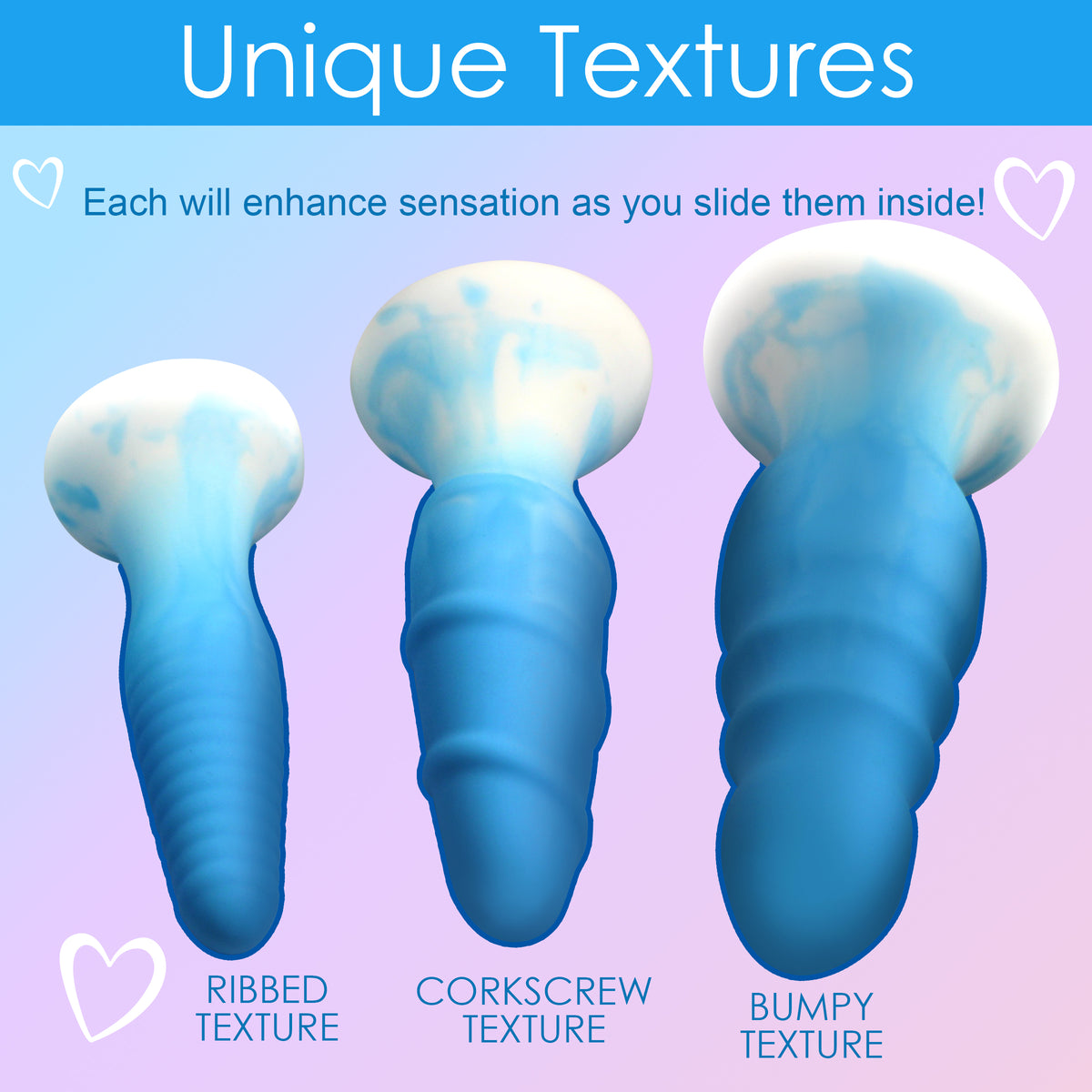 3 Piece Silicone Butt Plug Set
