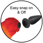 Interchangeable Rainbow Fox Tail