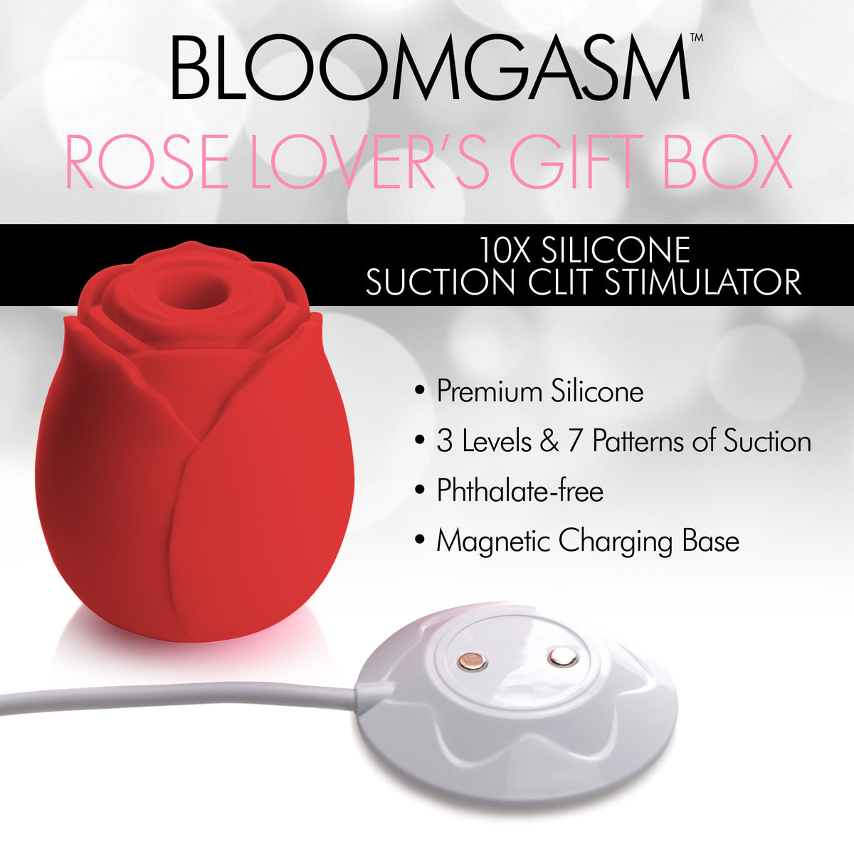 The Rose Lover's Gift Box 10X Clit Suction Rose - Red