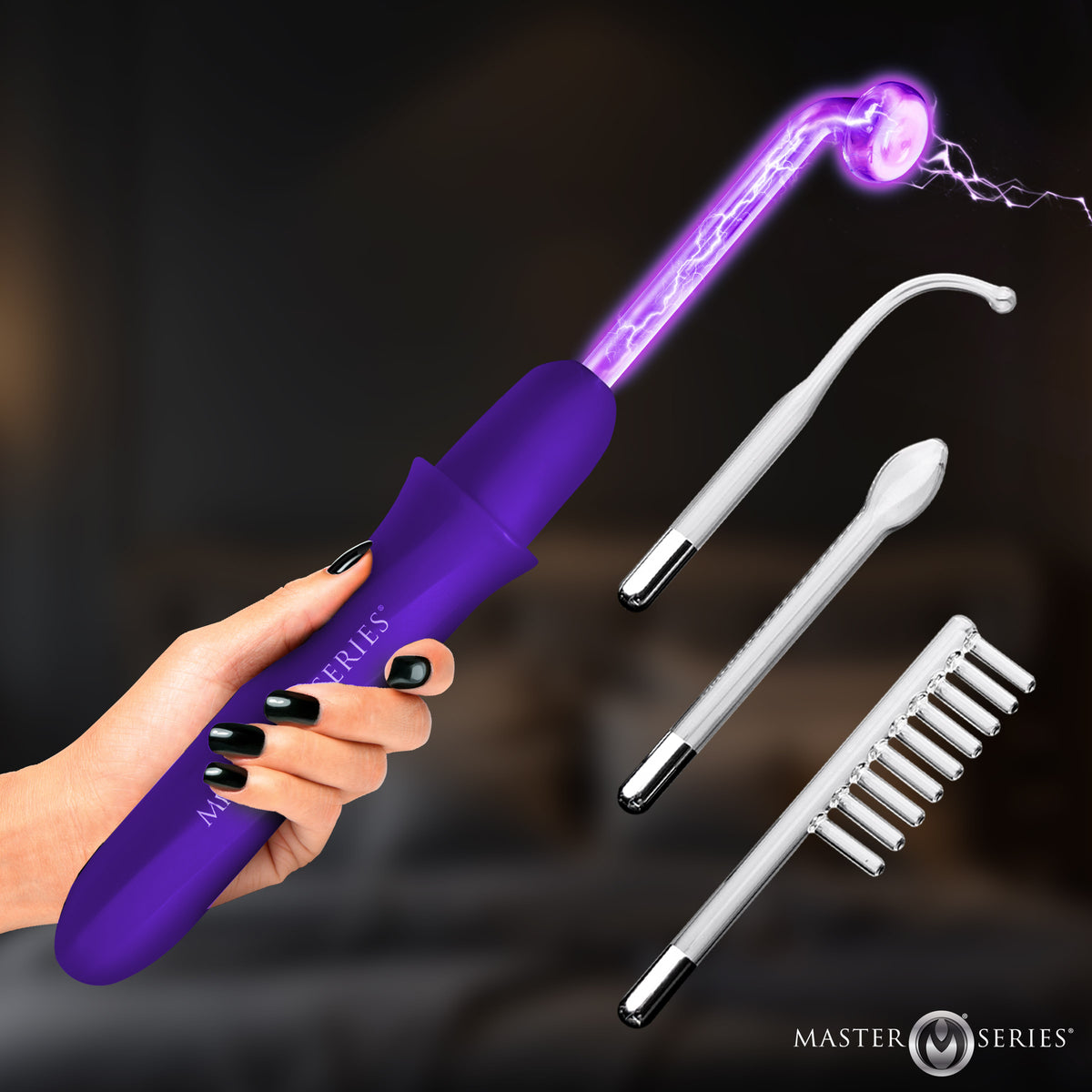Elektrawand Rechargeable Violet Wand with Attachments