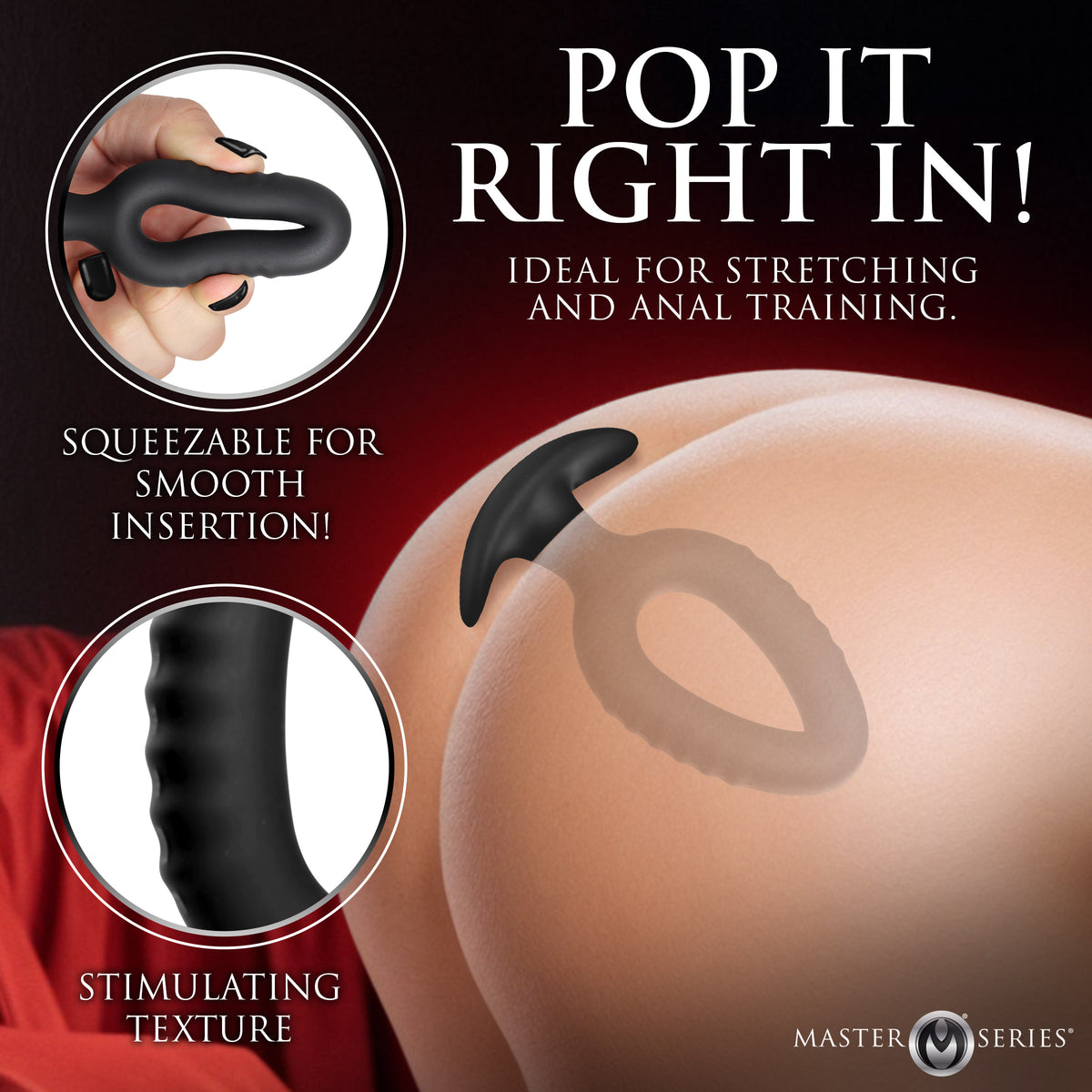 Pop Plugs 3 Piece Hollow Silicone Anal Trainer Set