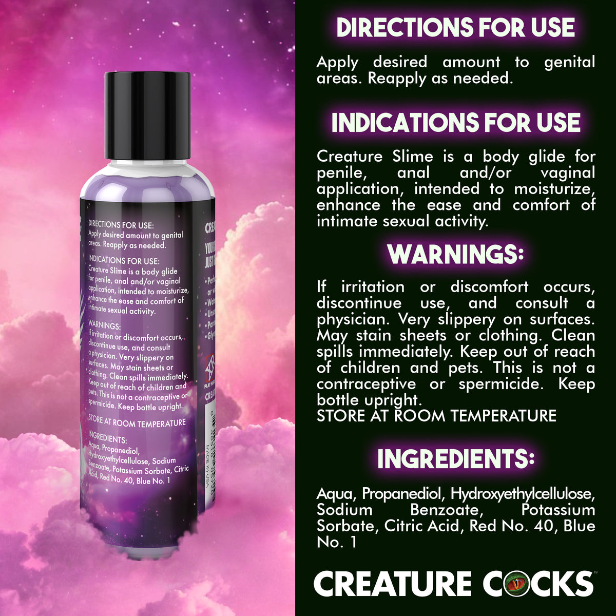 Creature Slime Water-Based Lubricant - 4oz