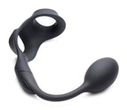 10X P-Bomb Silicone Cock and Ball Ring with Vibrating Anal Plug