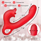 Kissing and Flicking Silicone Vibrator