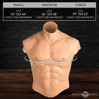 Ripped Silicone Male Chest - Medium
