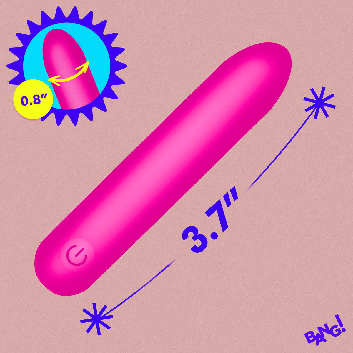 Tapered Flexible Silicone Bullet