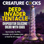 Deep Invader Tentacle Ovipositor Silicone Dildo with Eggs