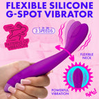 Flexible Silicone G-Spot Vibrator - Purple