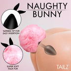 Fluffy Bunny Tail Silicone Plug