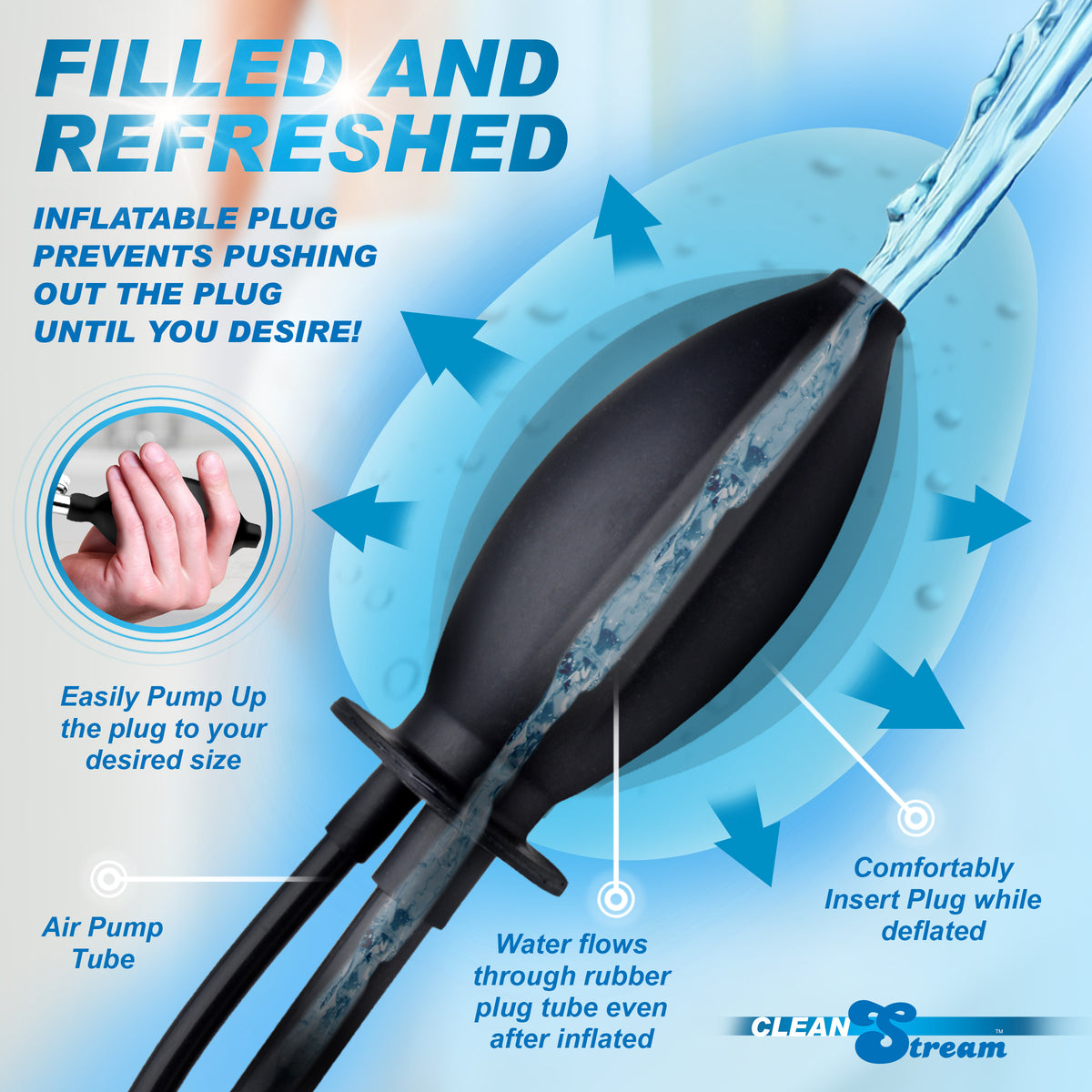 CleanStream Inflatable Enema Plug
