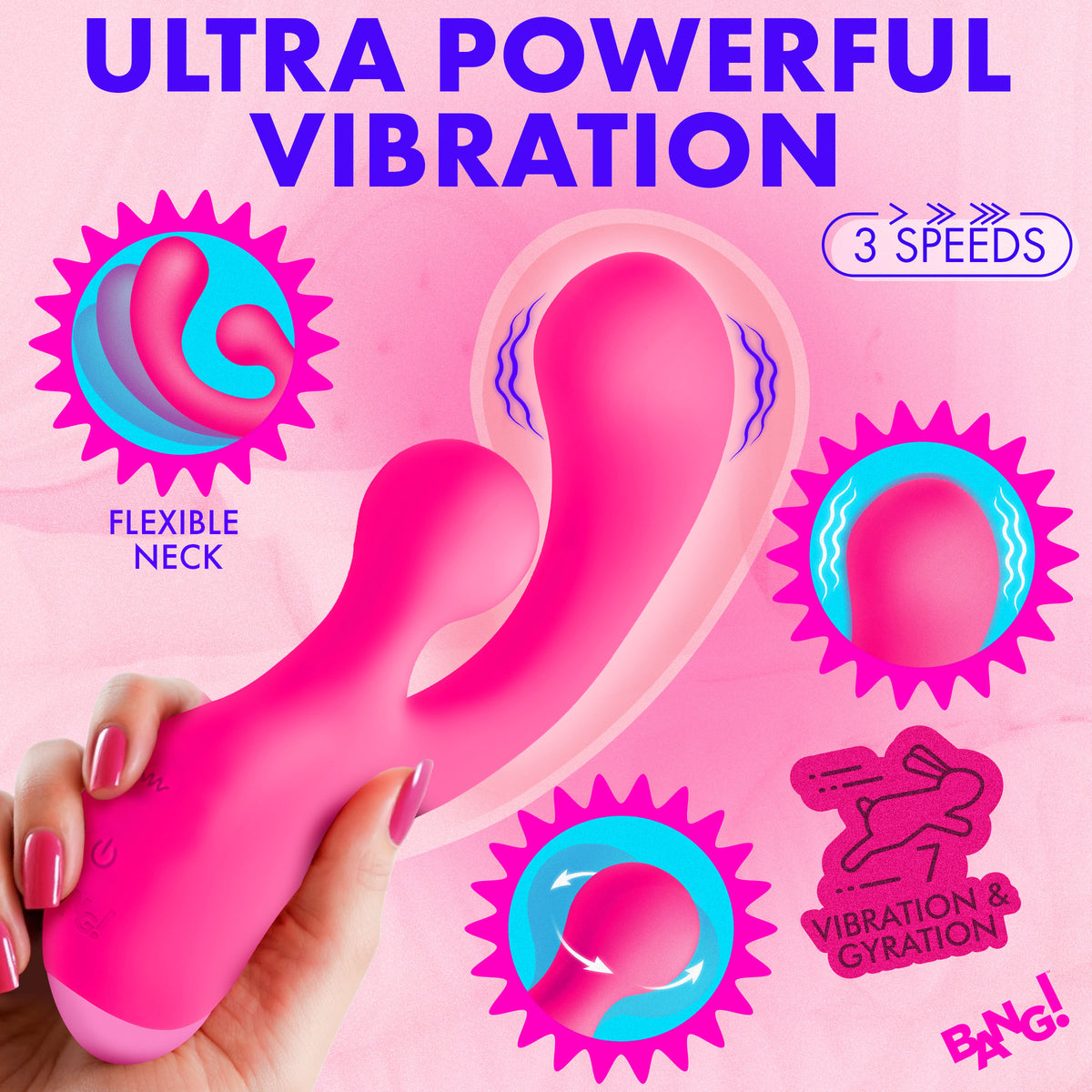 Gyro Rabbit Silicone Vibrator