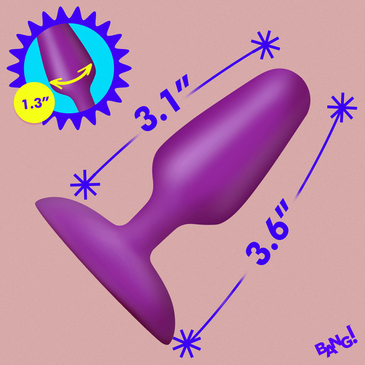 Flexible Vibrating Silicone Butt Plug
