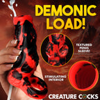 Hell Hound Squirting Silicone Penis Enhancer - Red