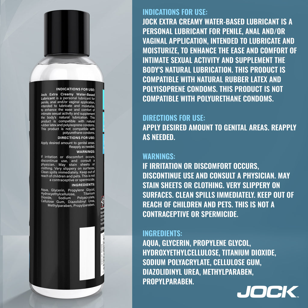 JOCK Extra Creamy Water Based Lubricant 8oz