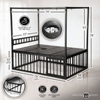 Bondage Bed with Cage