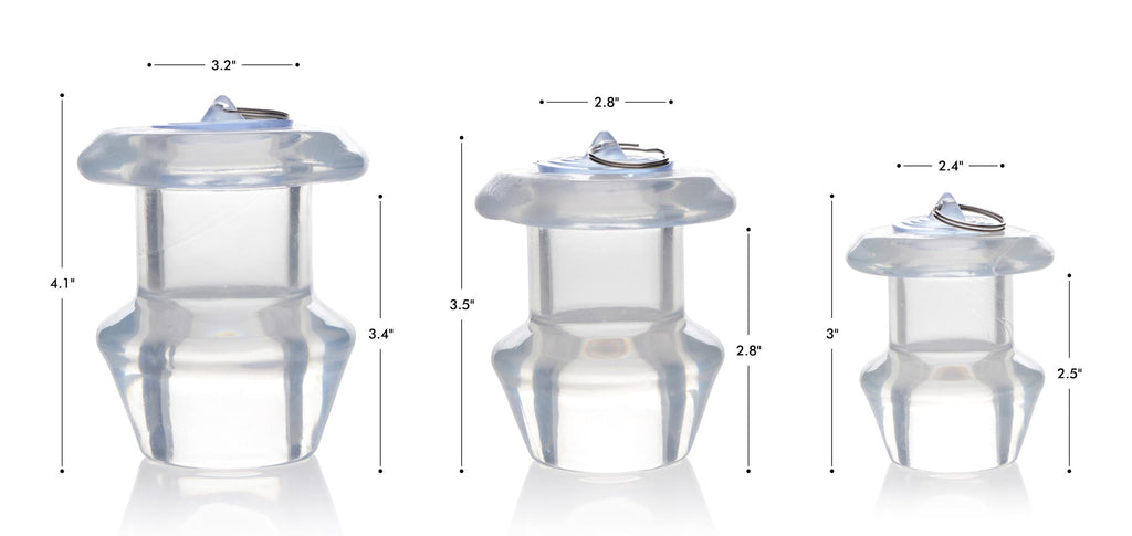 Ass Bung Clear Hollow Anal Dilator with Plug - XL